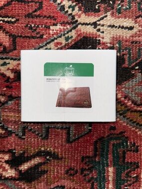 Masters Brown Embossed Leather Money Clip Card Wallet